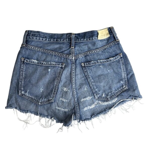 Citizens of Humanity Nikki Vintage 26 Distress Torn Button-Fly Jean Shorts High - Picture 2 of 15